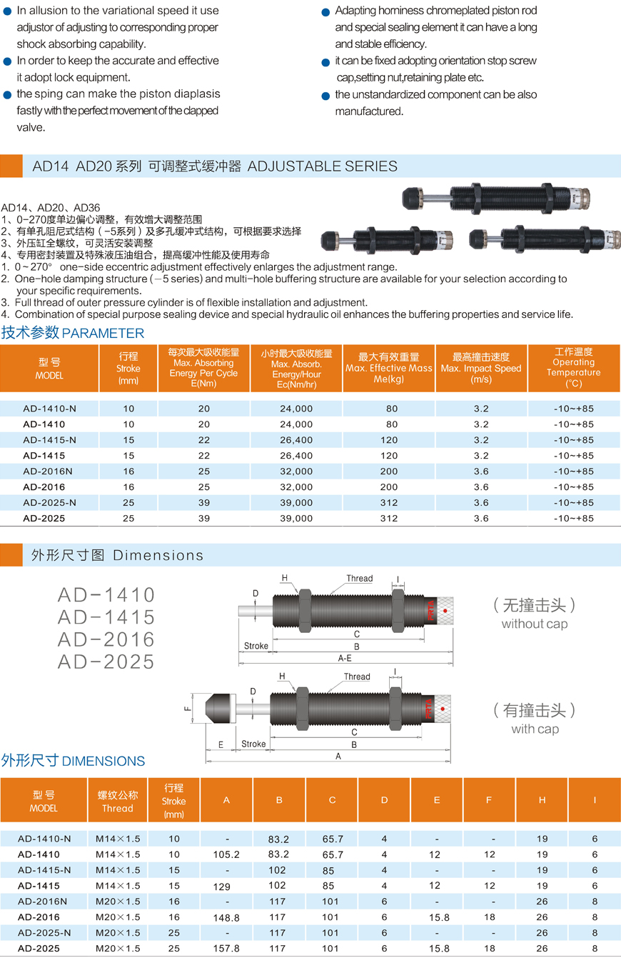 油（yóu）壓緩衝器廠家