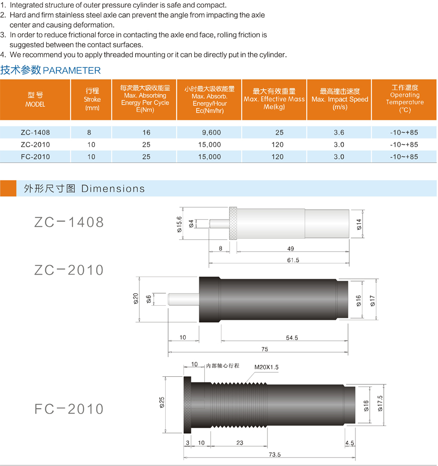 油壓緩(huǎn)衝器批發 油(yóu)壓緩衝器批發